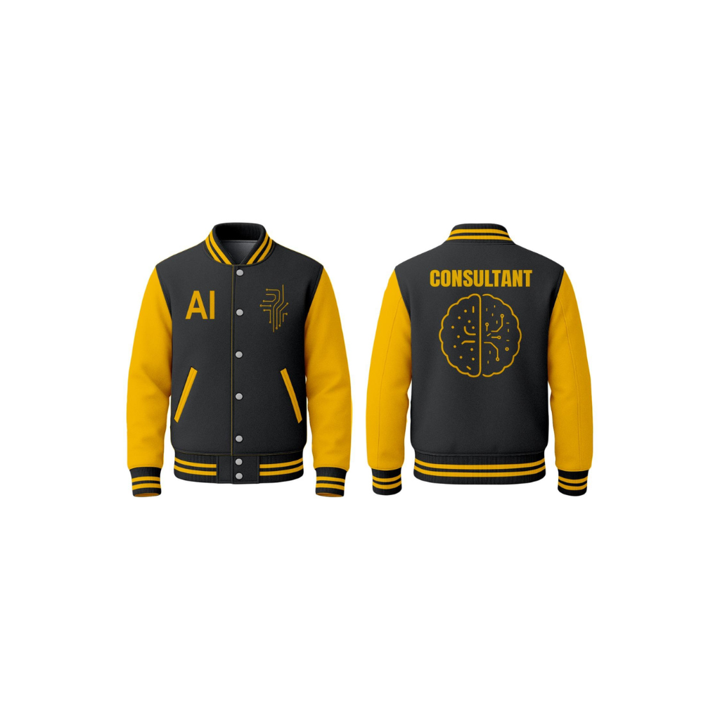 AI CONSULTANT Unisex Varsity Jacket (Black/Yellow)
