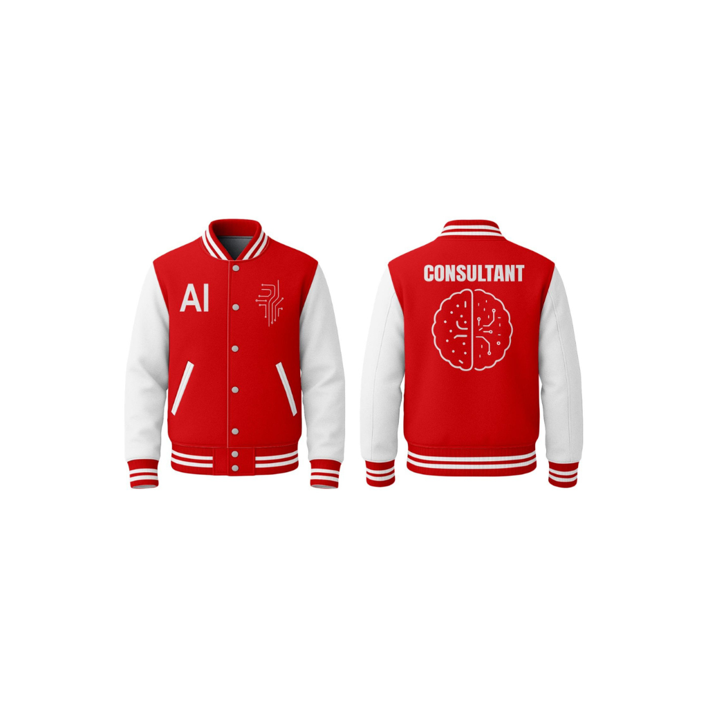 AI CONSULTANT Unisex Varsity Jacket (Red)