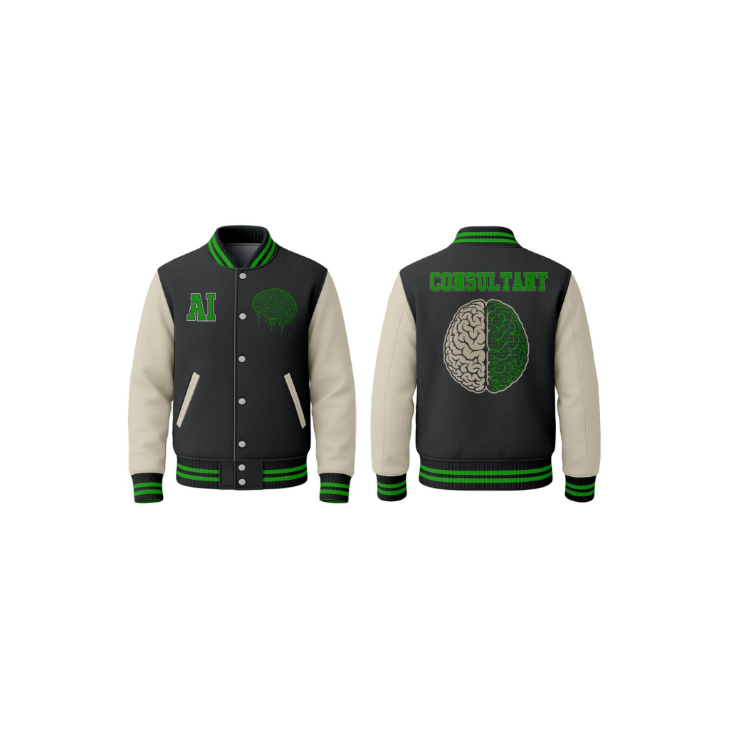AI CONSULTANT Unisex Varsity Jacket (Green)
