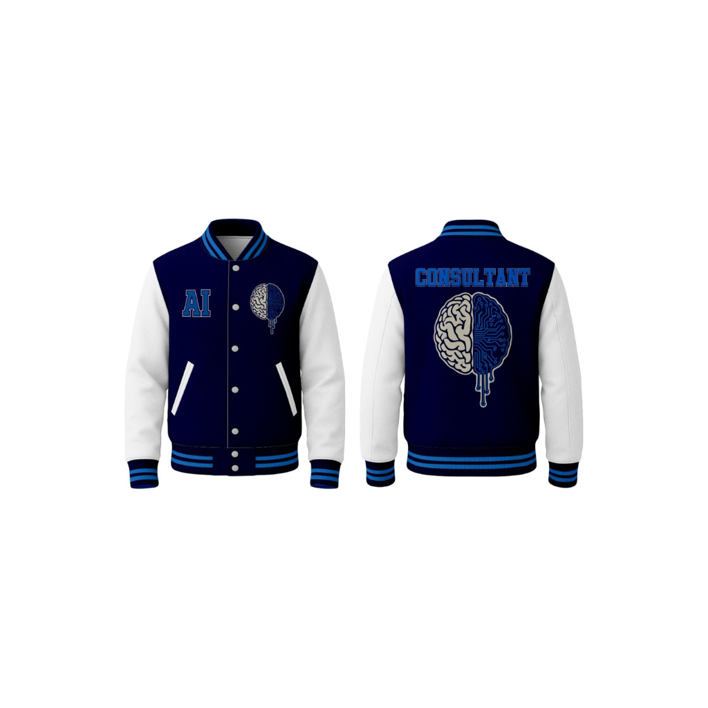 AI CONSULTANT Unisex Varsity Jacket (Navy)