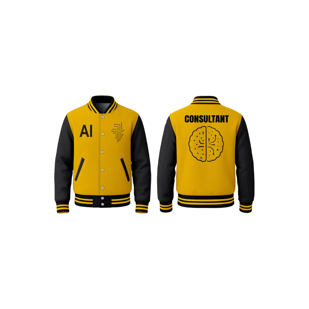 AI CONSULTANT Unisex Varsity Jacket (Yellow)
